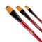 Creative Mark Ebony Splendor Short-Handle Synthetic Sable Paint Brush, Wash Set of 3, Teijin Multi-Filament Hair, Handcrafted Synthetic Paint Brushes for Acrylic Painting, Watercolor Painting and More